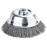 Perie tip cupa Lessmann, otel ondulat, 65x20mm, argintiu