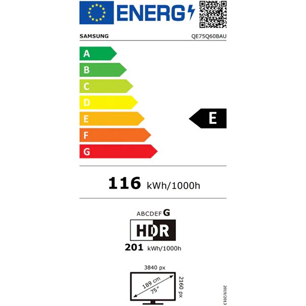 Televizor Samsung QLED 75Q60B, 189 cm, Smart, 4K Ultra HD, Clasa E