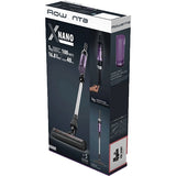 Aspirator vertical Rowenta X-Nano RH1129WO, 100 W, 0.4l, Autonomie 40 min, Li-Ion, 14.8V, Tehnologie ciclonica, Perie pentru tapiterie, Negru/Mov