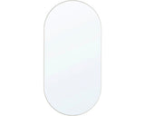 Oglinda Baie Cordia Oval Line 50x100 Cm Rama Alba Ip 44