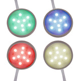 Set 4 spoturi LED SLIM 6mm RGB pentru mobilier 12V Ø5.7 cm