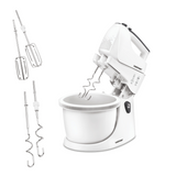 Mixer cu bol Zelmer ZHM2559, 750 W, 5 viteze, Turbo, Bol rotativ 3L, SoftTouch, Alb