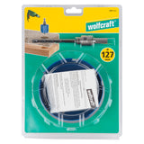 Carota universala completa Wolfcraft 5961000, diametru 127 mm, cu burghiu de centrare HM cu diametrul de 8 mm si tija hexagonala