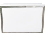 Plafoniera cu LED integrat Silver 24W 2160 lumeni, 38x38 cm, pentru baie IP44, crom