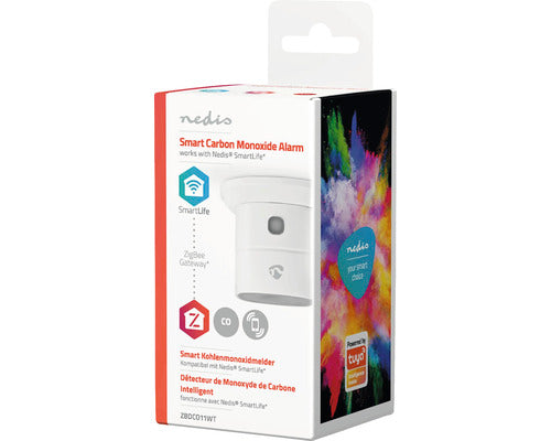 Detector Co Monoxid De Carbon Nedis Smartlife Maxim 10 Ani, Baterie Inclusa, Conexiune Zigbee