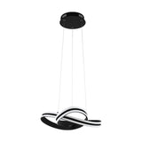 Lustra CORREDERA, Ø500 mm, LED, 34W, 3000K, IP20, otel negru, plastic alb