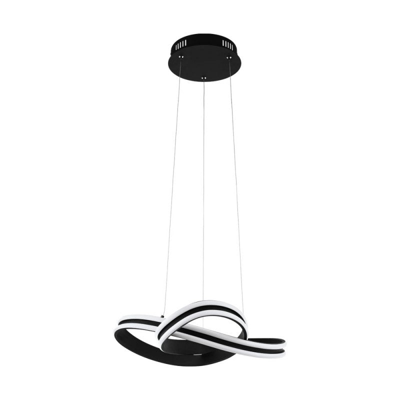 Lustra CORREDERA, Ø500 mm, LED, 34W, 3000K, IP20, otel negru, plastic alb