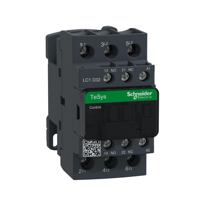 Contactor TeSys D, 3P 32A AC-3440V - aux 1NO+1NC - 230V 50Hz, LC1D32P5