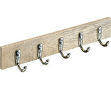 Cuier De Perete Cu 5 Carlige Hettich Country 400x60x60 Mm, Lemn Nuanta Stejar
