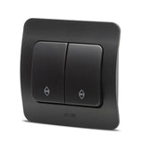 Intrerupator Dublu Cap Scara Elbi Jazz 10 A Incastrat Negru Mat ST