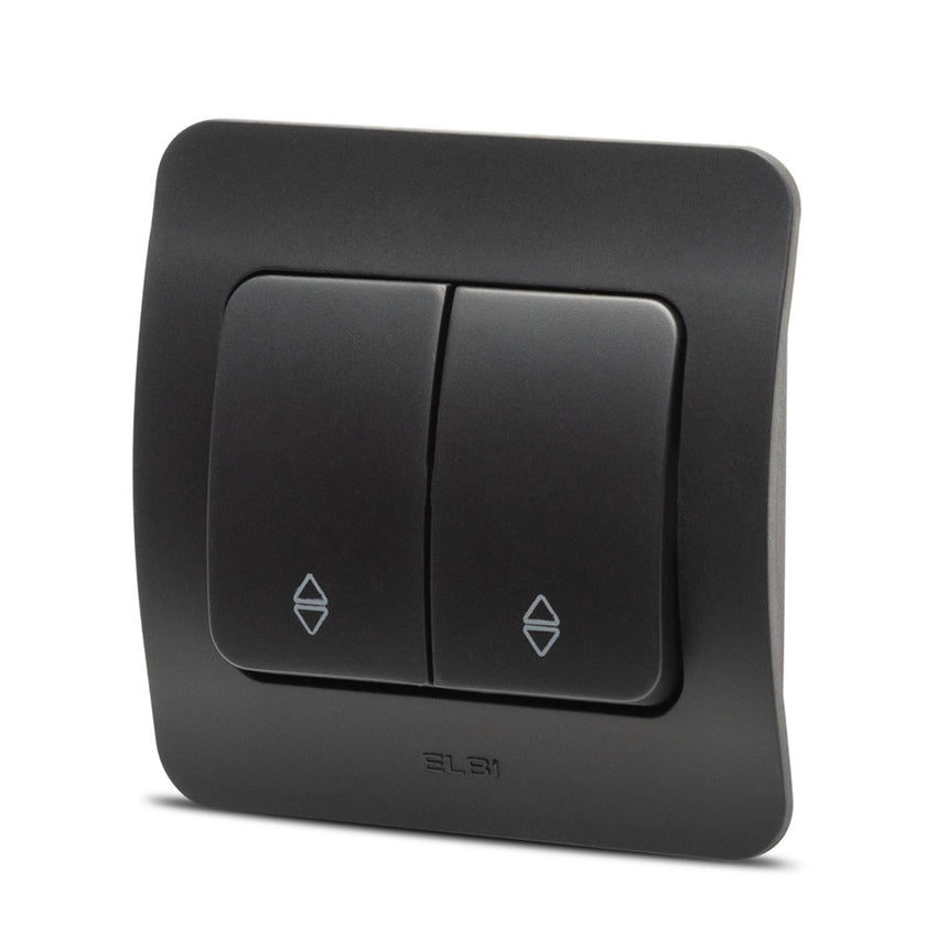 Intrerupator Dublu Cap Scara Elbi Jazz 10 A Incastrat Negru Mat ST