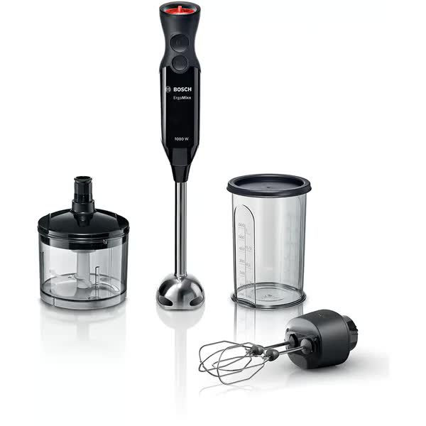 Blender de mana Bosch ErgoMixx MS6CB6157, 0.6L, 1000W, Negru
