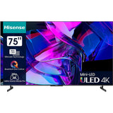 Televizor, Hisense, 75U7KQ, Smart Mini-LED ULED, 190 cm, 4K Ultra HD, Negru