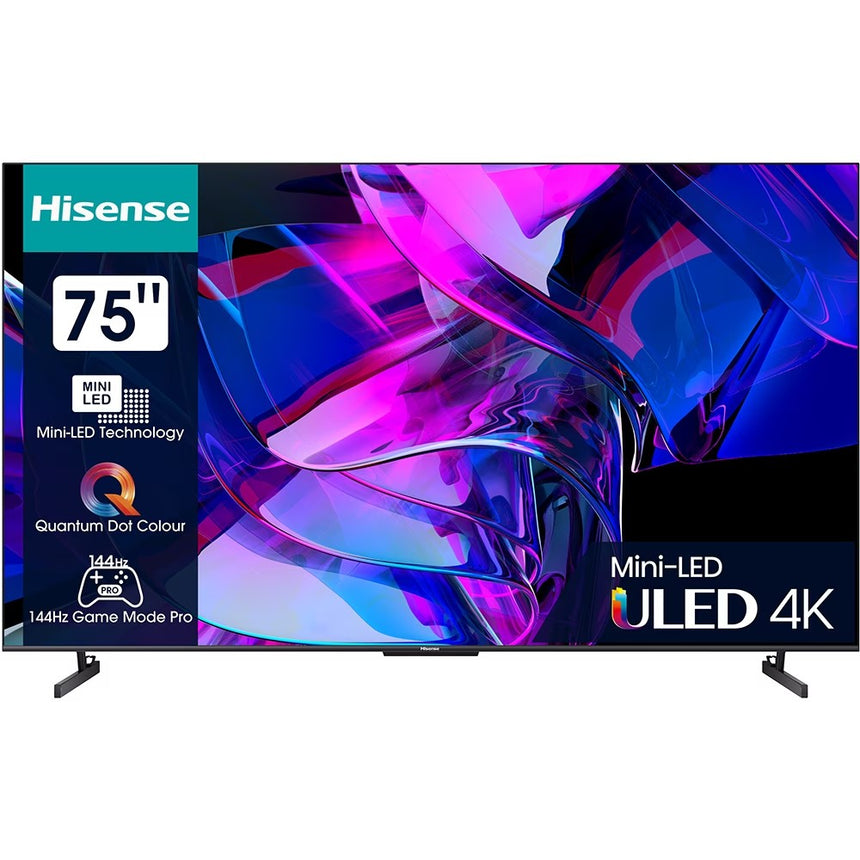 Televizor, Hisense, 75U7KQ, Smart Mini-LED ULED, 190 cm, 4K Ultra HD, Negru