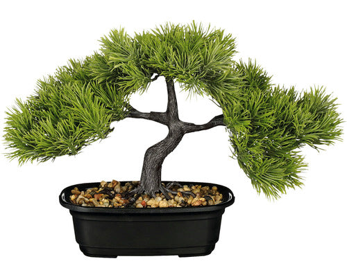 Bonsai Acicula Artificial In Ghiveci Mica H 21 Cm Verde