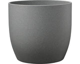 Masca Ghiveci Soendgen Basel Stone Ceramica Ø 27 Cm H 26 Cm Gri Inchis