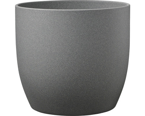 Masca Ghiveci Soendgen Basel Stone Ceramica Ø 27 Cm H 26 Cm Gri Inchis