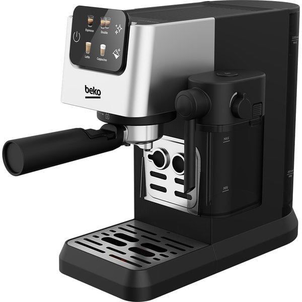 Espressor Manual BEKO CEP5304X, 1.1l, 1628W, 15 Bar, Negru-Argintiu