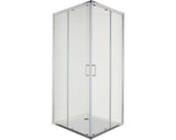 Cabina de dus patrata Sanotechnik Elite E80SC 80 x 80 x 195 cm sistem Soft Close sticla transparenta profil crom