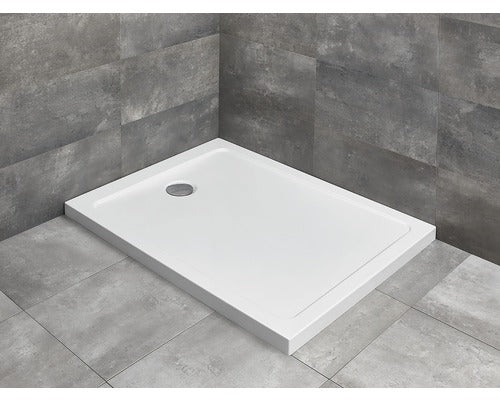 Cadita de Dus Dreptunghiulara Radaway Doros, 90x120x5,5 cm, Acril, SDRF1290-01, Alb