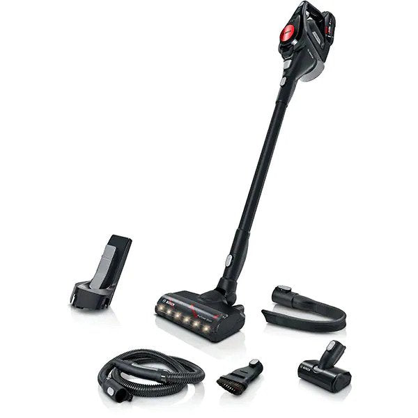 Aspirator Vertical BOSCH Unlimited Gen2 Serie 8 BCS82POW15, 0.4l, 18V, Autonomie maxima 45 min, motor TurboSpin, Negru