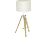 Veioza Lantada E27 Max. 1x60w, Bej/lemn Natur