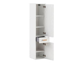 Dulap Baie Inalt Suspendat Duo 330, 2 Usi 1 Sertar, PAL, 32,7x160,1 cm, Alb