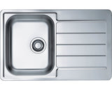 Chiuveta Bucatarie Cu O Cuva Alveus Line 80 Leinen, 79x50 Cm, Cu Picurator Pe Partea Stanga, Inox