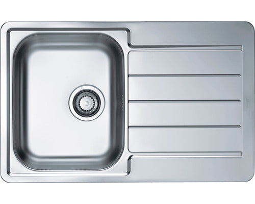 Chiuveta Bucatarie Cu O Cuva Alveus Line 80 Leinen, 79x50 Cm, Cu Picurator Pe Partea Stanga, Inox