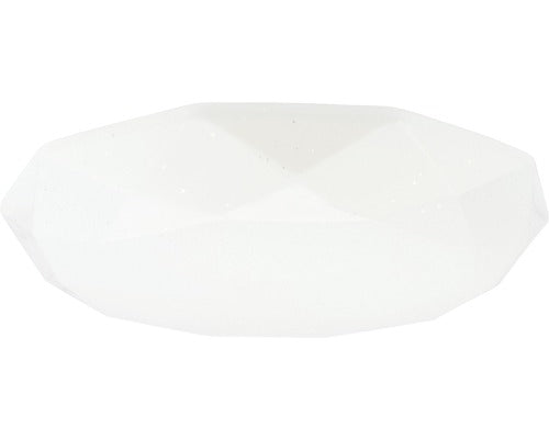 Plafoniera cu LED integrat Sparkle 18W 1950 lumeni, pentru baie IP44, plastic alb