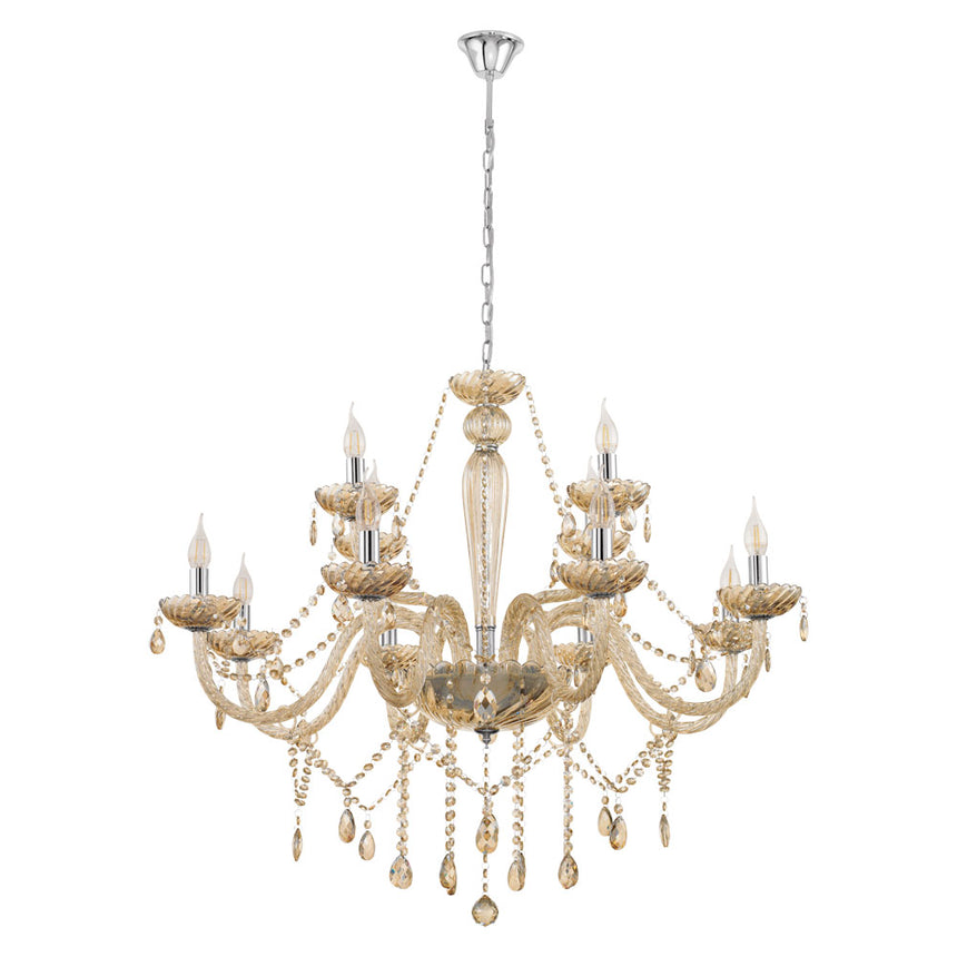 Candelabru EGLO BASILANO 39094, E14 12X40W Ø1000mm, Cognac