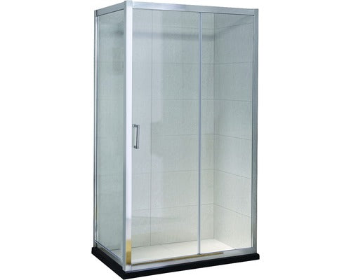 Paravan de dus dreptunghiular Belform Clear, profil cromat, 110x70 cm