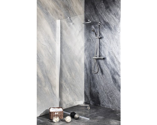 Paravan dus Sanotechnik Sanoflex 85-87x195 cm, sticla transparenta anticalcar, profil crom
