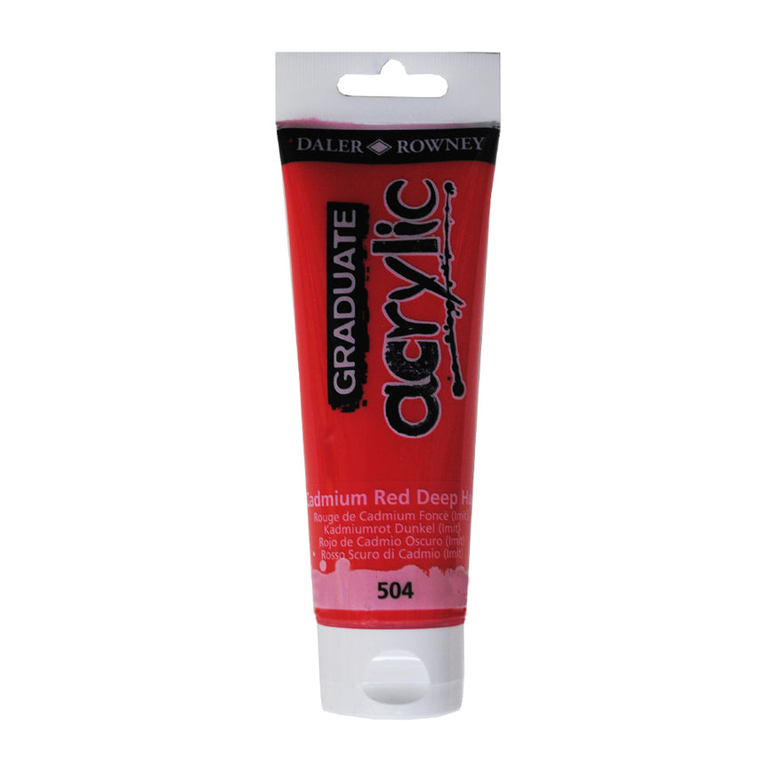 Vopsea Acrilica Graduate Daler Rowney - Cadmium Red Deep Hue - 120 ml