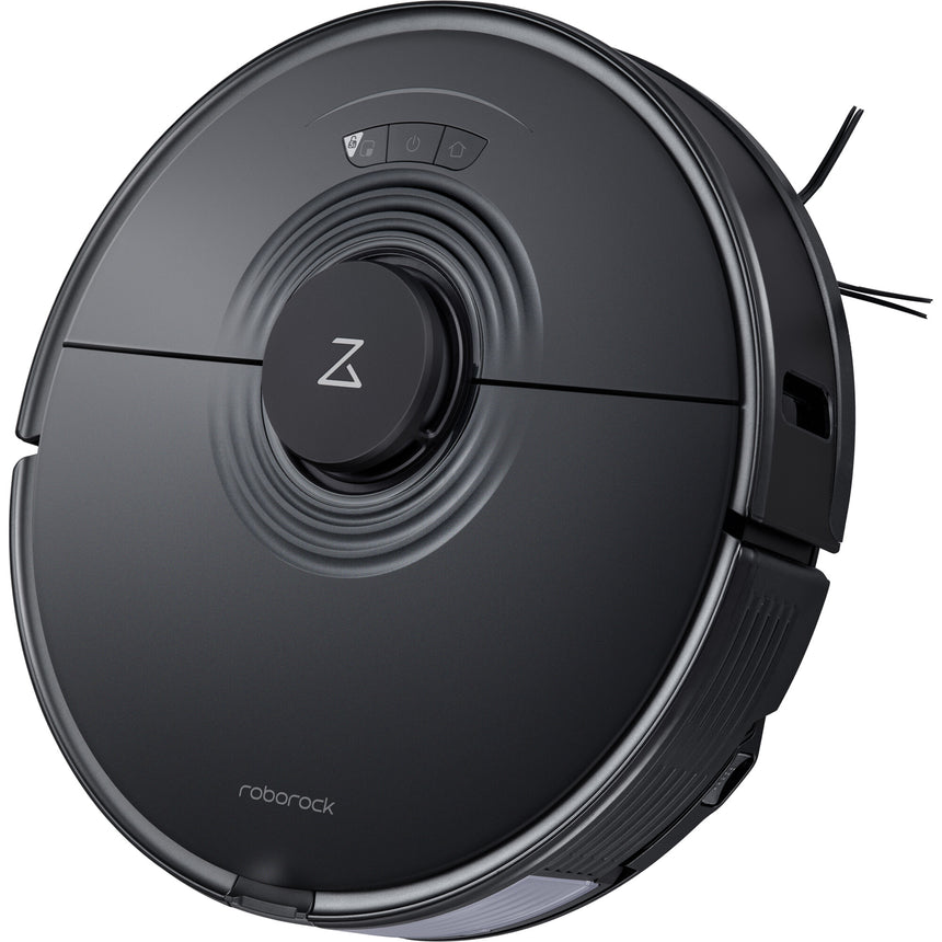 Robot de aspirare Roborock S7, WiFi, 68W, Aspirator si mop, Navigatie LiDar, Senzori cu ultrasunet, 5200mAh, Recipient praf 470ml, Recipient apa 300ml, 2500 Pa, Negru