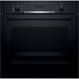 Cuptor incorporabil Bosch HRA534EB0, Electric, 71 l, Multifunctional, AddedSteam, EcoClean Direct, Clasa A, Negru