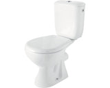 Set WC compact Cersanit Solari, include rezervor si capac WC, evacuare orizontala
