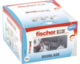 Dibluri Plastic Autoforante Fara Surub Fischer Duoblade, Pachet 40 Bucati, Pentru Gipscarton