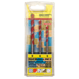 Set 3 burghie, Alpen, Profi MultiCut PM-3, 5mm/6mm/8mm, Argintiu/Rosu