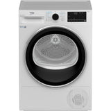 Uscator de rufe Beko B5T68243, Pompa de caldura, 8 kg, 15 programe, Clasa C, Eco Gentle, Optisense, Aquawave, IronFinish, Alb