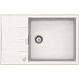 Chiuveta granit Schock Tia D-100LS Polaris Cristadur 780 x 500 mm cu Sifon Automat, adancime cuva 198 mm, reversibila, montare pe blat