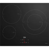 Plita incorporabila BEKO HII63402MT, inductie, 3 arzatoare, Negru