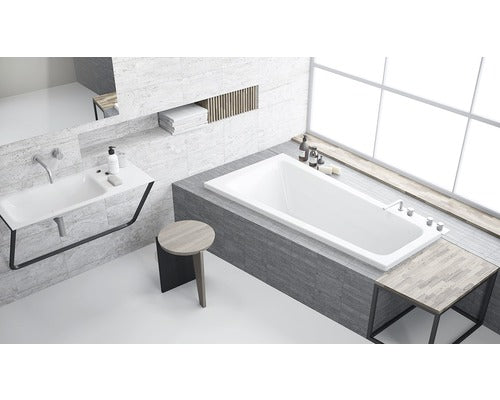 Cada de Baie Asimetrica pe Colt, Radaway Evia, 150x80,5x42,50 cm, Colt, Stanga, Acril, Alb, WA1-44-150x080L
