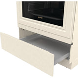 Aragaz GORENJE GECS6B70CLI, 4 arzatoare, Electric, L 60 cm, Airfry, Gatire asistata cu abur, Grill, Bej