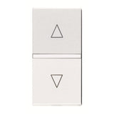 Intrerupator pentru jaluzele ABB Zenit 2CLA214400N1101, simbol sageti sus-nul-jos, 1 modul, alb, 16A