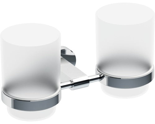 Pahare baie cu suport dublu Ravak Chrome, sticla mata/crom lucios, 18,5 cm
