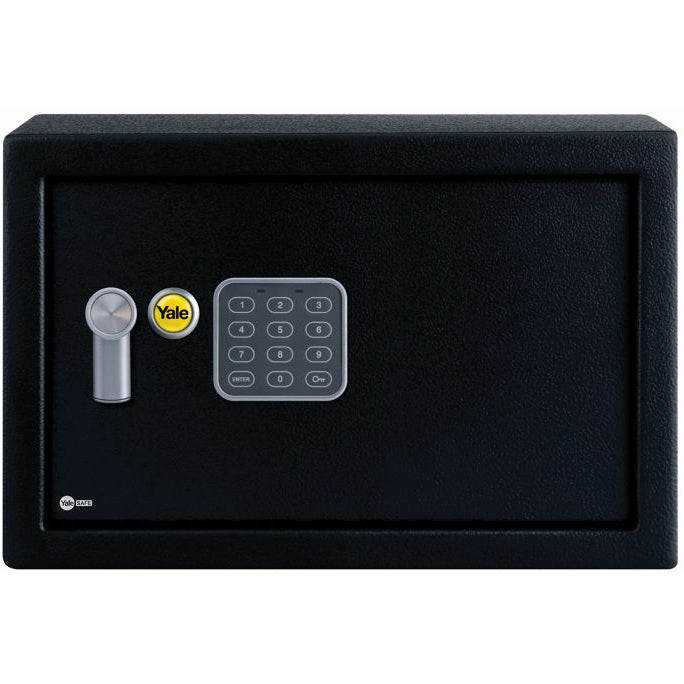 Seif electronic mediu cu alarma cu cifru Yale YEC/250/DB1, 250x350x250 mm, otel