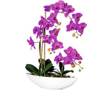 Planta Artificiala Orhidee Fluture Phalaenopsis In Vas 4 Ramuri H 60 Cm Lila