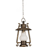 Pendul de exterior Klausen Petrol 7, maro antic, 1XE27, Hmax 100cm, D27,9cm, IP44, aluminiu