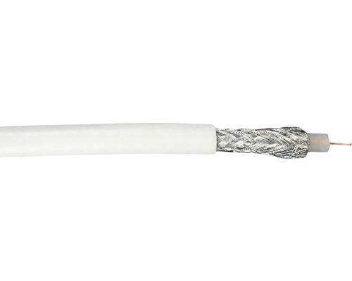 Cablu Tv Coaxial Superdigital 0, 7mm² 90db Alb, Inel 50m, Ecranare Dubla